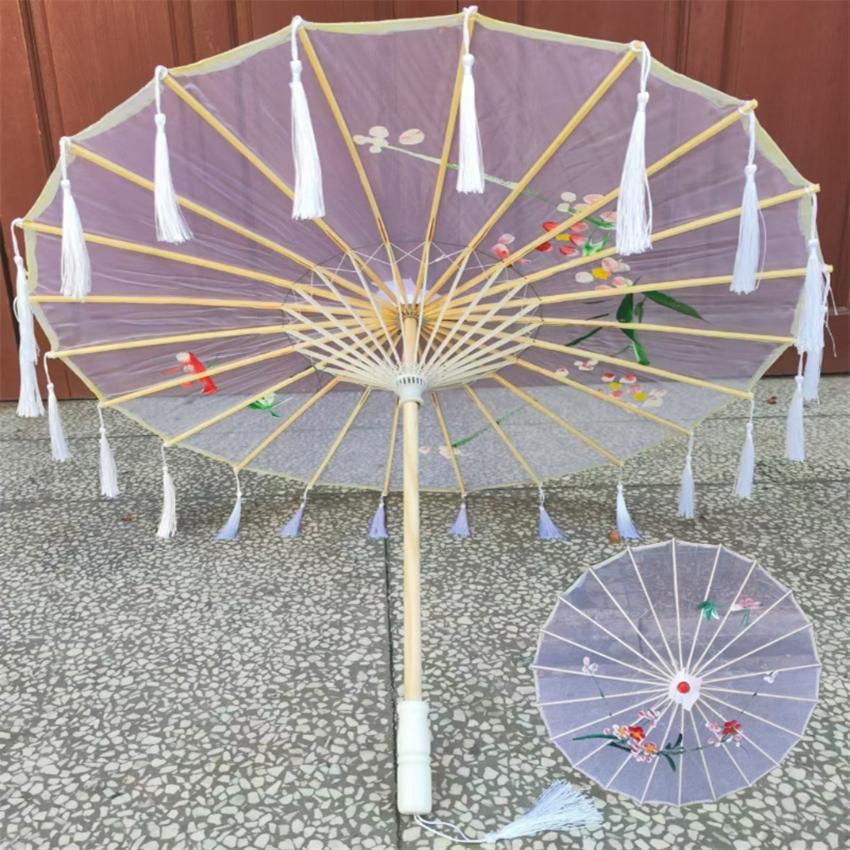 透明古风踏浪走秀汉服演出工艺伞