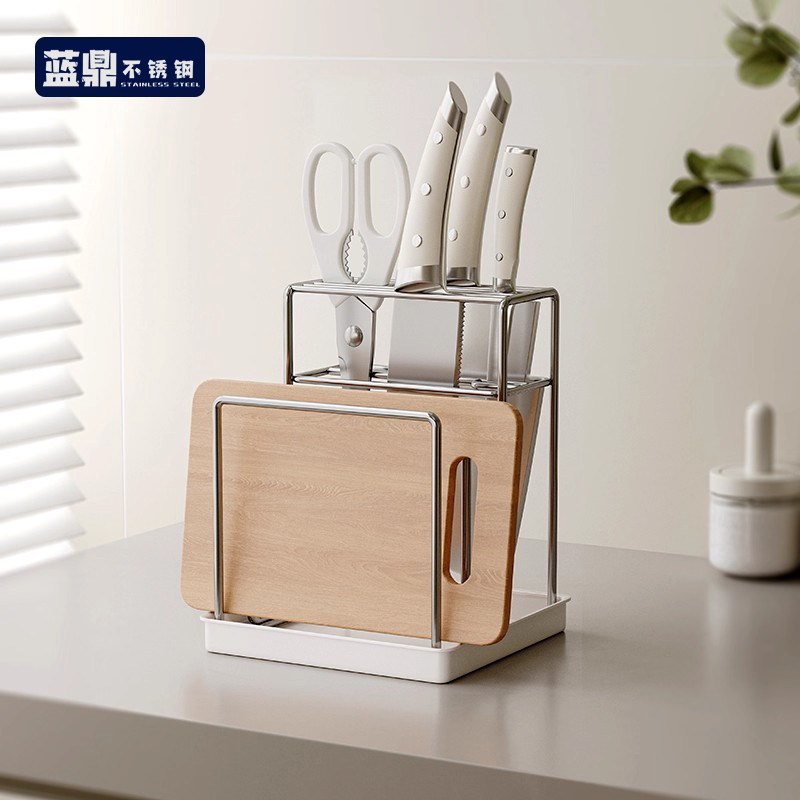 多功能304不锈钢刀架菜板架一体厨房收纳砧板架刀具菜刀置物架,家装主材,刀架,淘宝优惠券,粉丝福利购,淘宝优惠卷