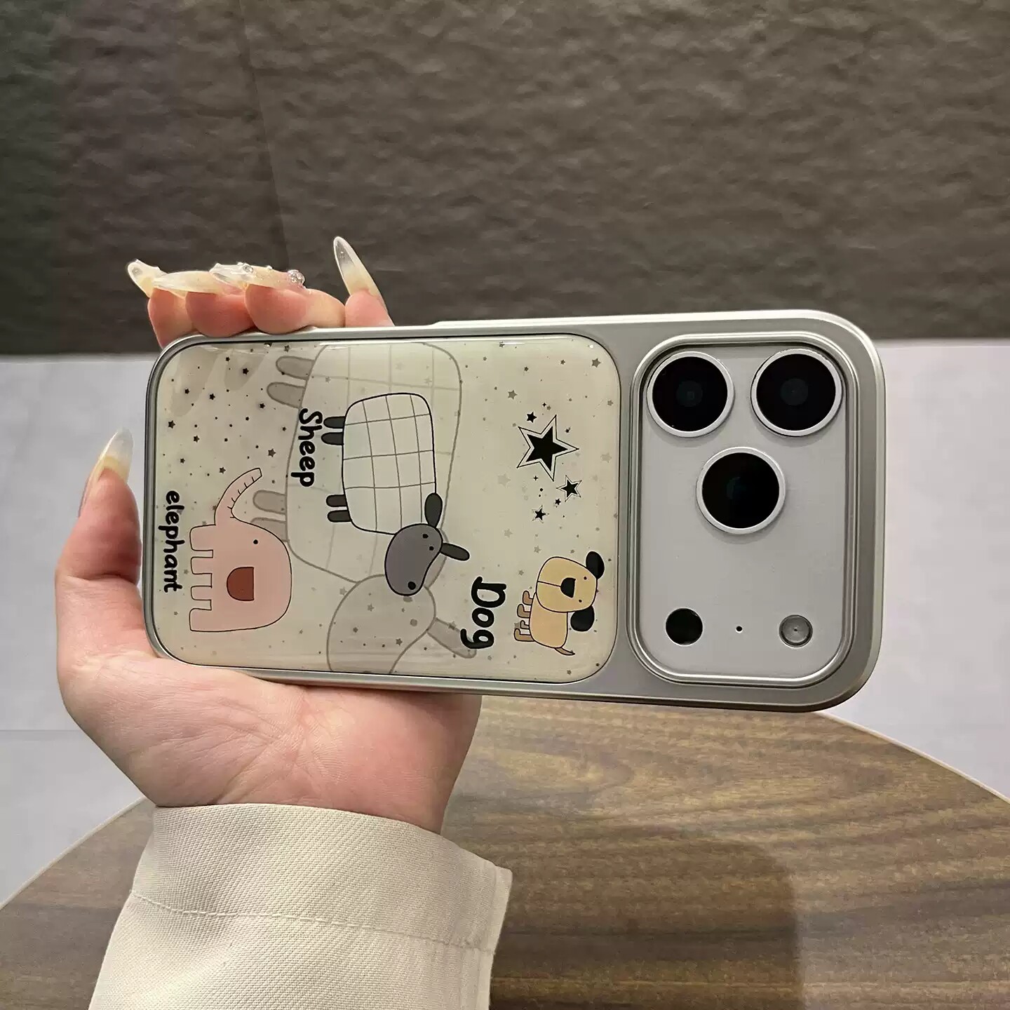 卡通可爱泼墨小动物手机壳