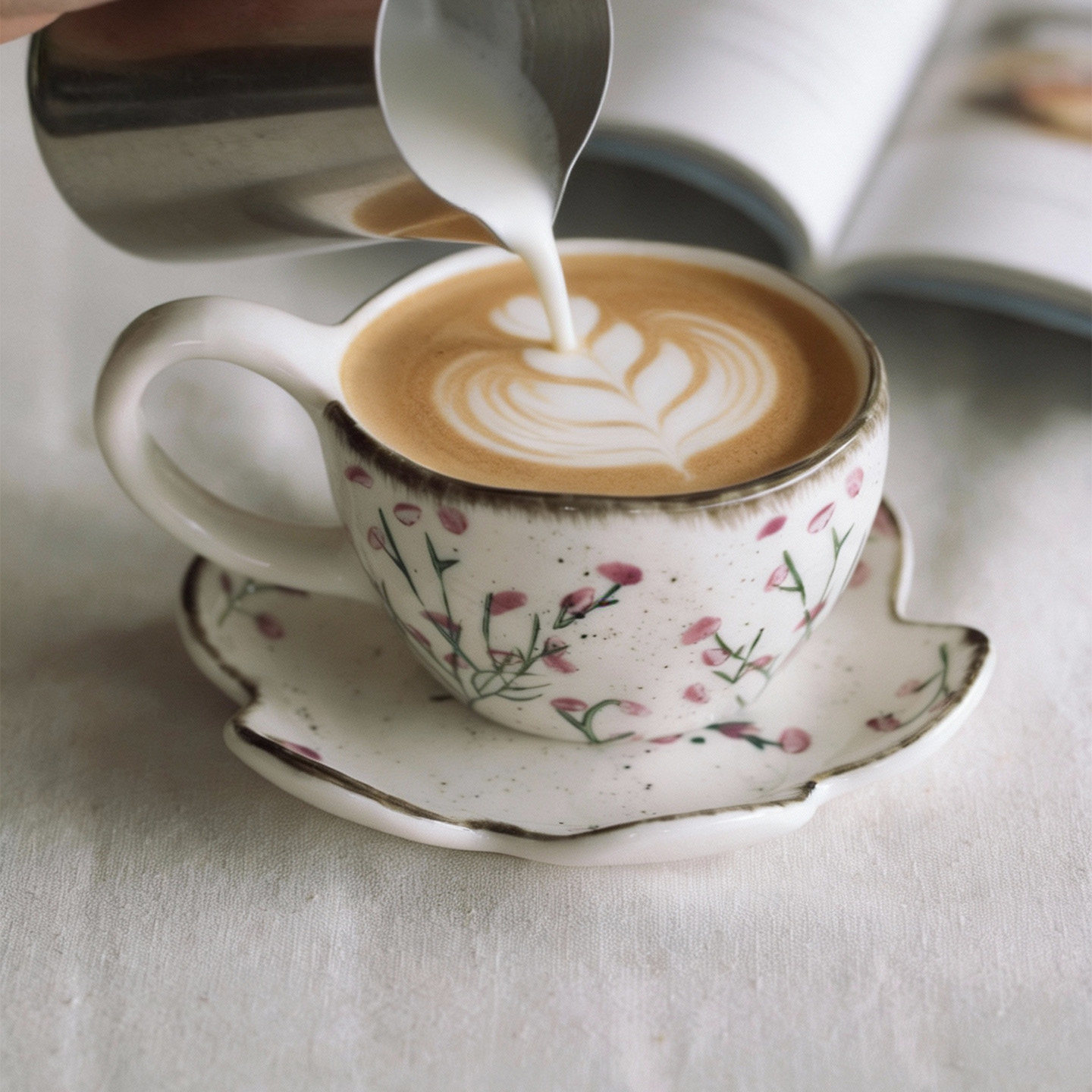 泽滕家咖啡杯碟套装收藏小清新田园风女生专用下午茶拿铁拉花水杯,餐饮具,马克杯,淘宝优惠券,粉丝福利购,淘宝优惠卷