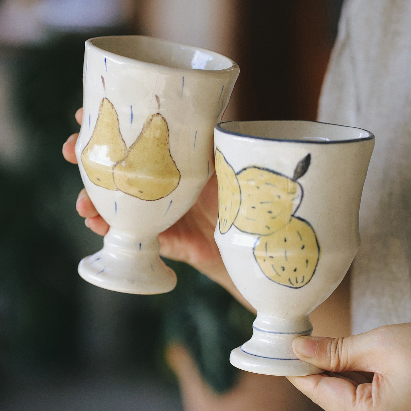 泽滕家高脚杯子可爱创意情侣款