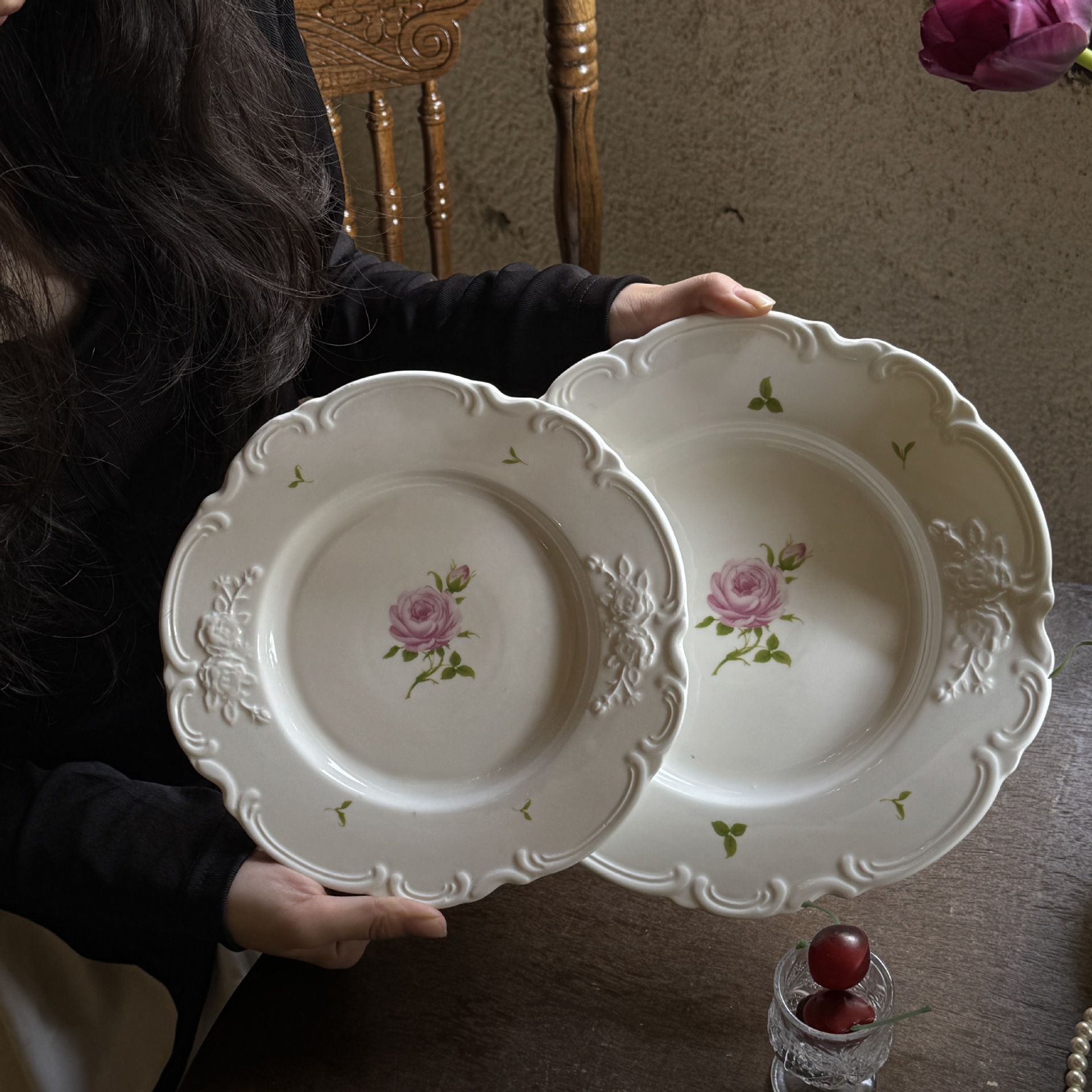 泽滕家盘子法式复古西餐面包碟