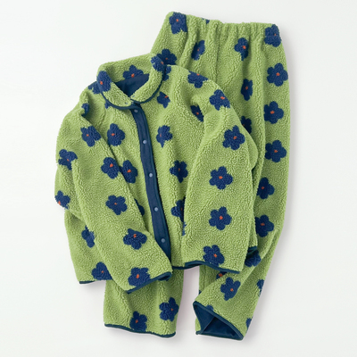 秋冬季新款女士睡衣两件套加绒加厚双层复合可外穿休闲家居服套装