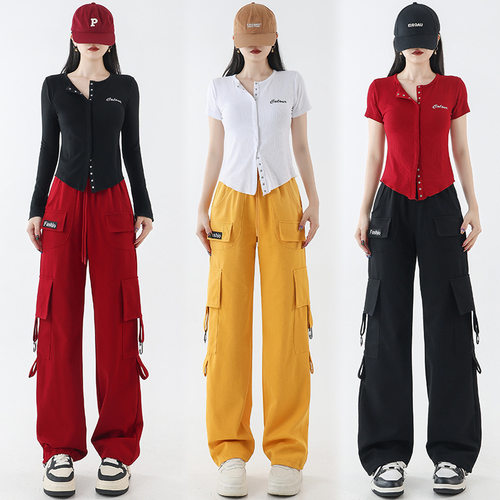 春夏广场舞服装新款炸街上衣健身跳操运动户外团体曳步舞服装