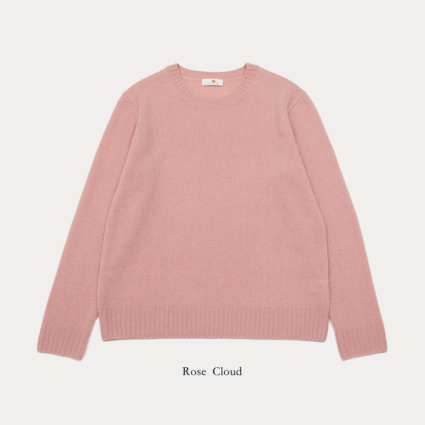 小金象CASHMERE100%女5针3根纱空气感水溶羊绒基础圆领长袖套头衫