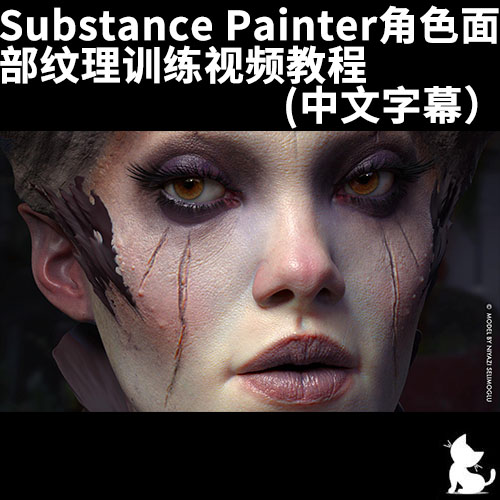 Substance Painter角色真实写实面部纹理训练视频教程(中文字幕）