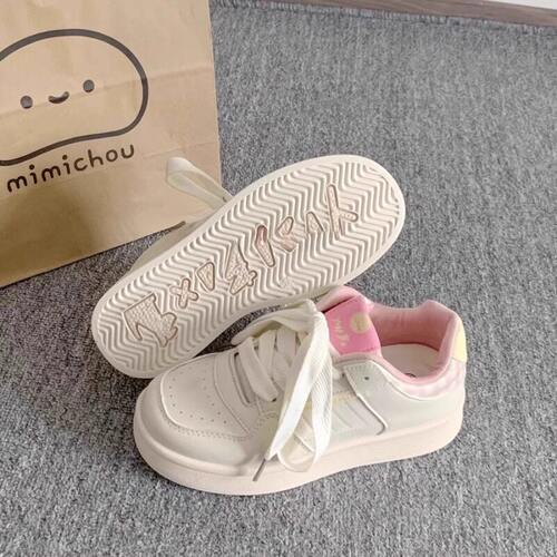 顽刻品牌厚底小白鞋女款2026春秋新款休闲板鞋百搭chic鞋子小众面