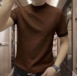 双面绒内搭纯色加厚半袖 秋冬款 男士 男德绒磨毛t恤打底衫 上衣 短袖