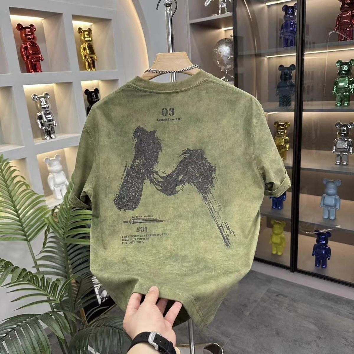 2026夏季新款水洗印花字母短袖t恤男韩版潮流ins休闲百搭半袖上衣