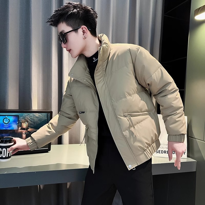 冬季潮牌棉衣男痞帅简约加厚棉服