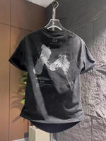Summer new washed tie-dyed letter-printed short-sleeved T-shirt for men, a trendy and versatile top, a cool and stylish T-shirt for men thumbnail 6