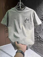 Summer new washed tie-dyed letter-printed short-sleeved T-shirt for men, a trendy and versatile top, a cool and stylish T-shirt for men thumbnail 5