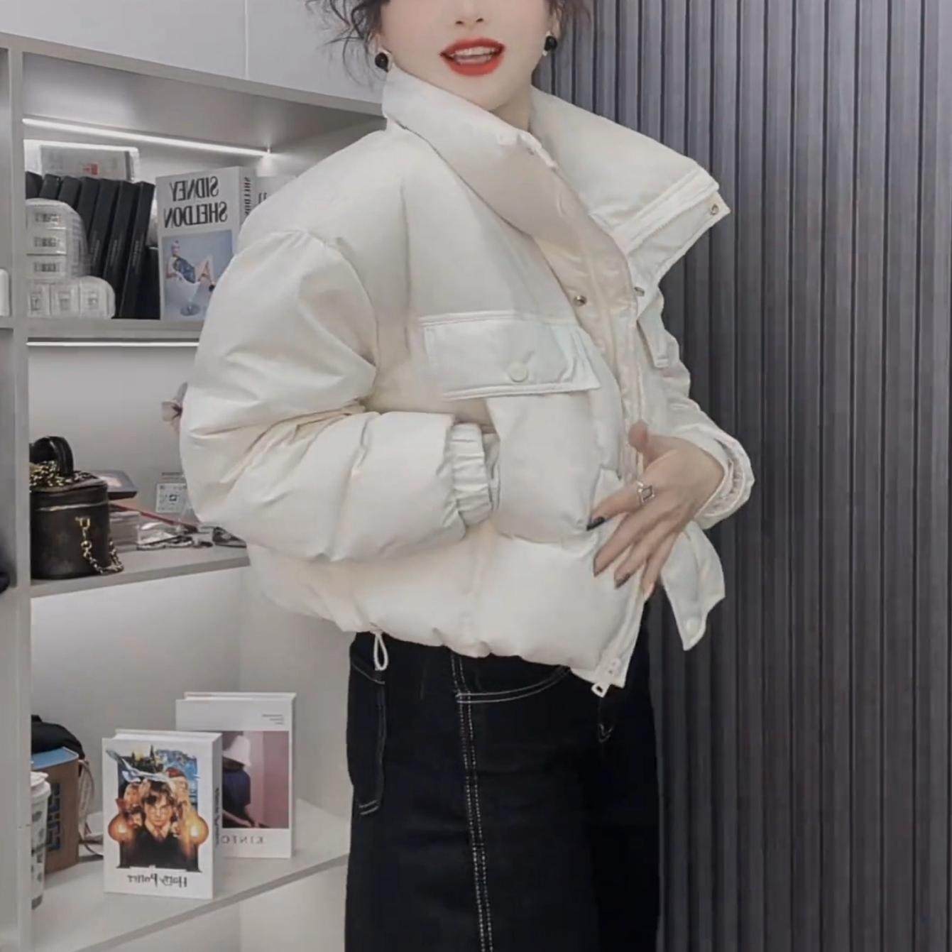 韩系小个子立领羽绒服女2025冬季新款宽松显瘦百搭减龄加厚短外套,女装/女士精品,羽绒服,淘宝优惠券,粉丝福利购,淘宝优惠卷