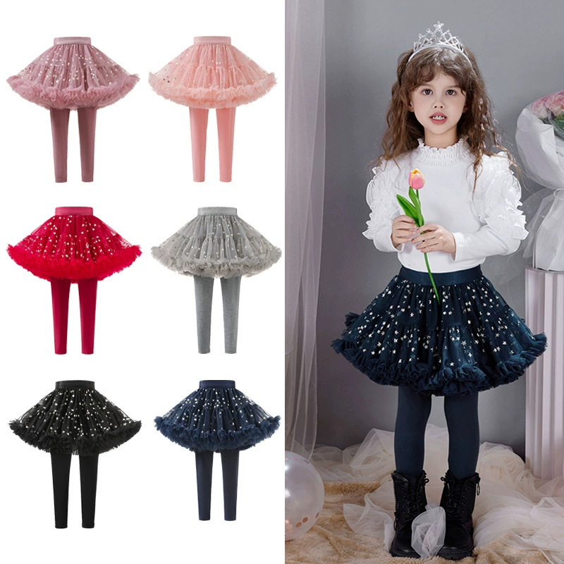 外贸女童打底裤秋冬假两件裙裤儿童加绒长裤女孩tutu裙网纱蓬蓬裙,童装/婴儿装/亲子装,裤子,淘宝优惠券,粉丝福利购,淘宝优惠卷