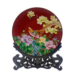 北京市珐琅厂 直播了第九十八期 12寸 圆盘(锦鸡)