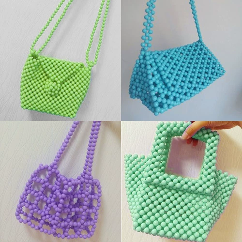 Акриловые бусины Винтажный треугольник мешок из бисера 10 мм сплошные бусины для акриловых бусин - фунт