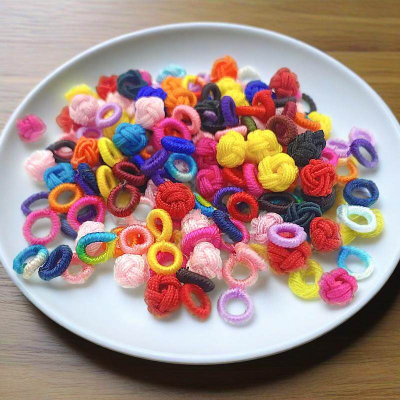 五彩小线圈菠萝扣定位线环DIY手工编织红色圆环手链饰品配件材料