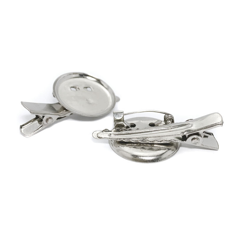 diy芒果核发夹自制材料抖音同款手工带托胸针双用胸针底座2cm托盘