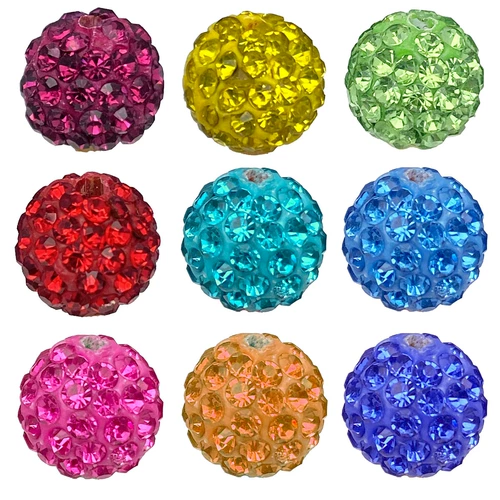 Аксессуары, глина, бусины, аксессуар, инкрустировано бриллиантами, 10мм