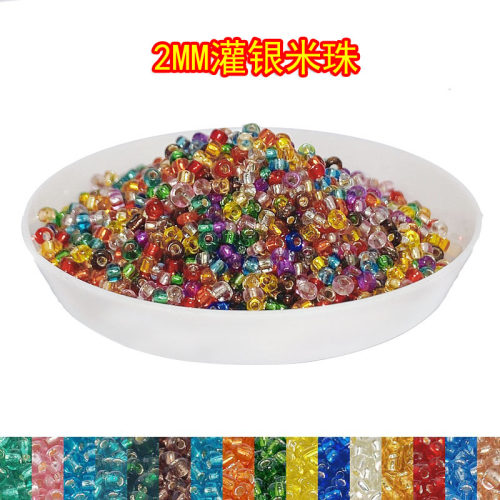 玻璃流苏银色手工串珠