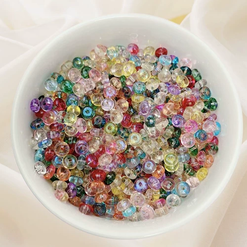 Стеклянные бусины, прозрачный браслет из бисера