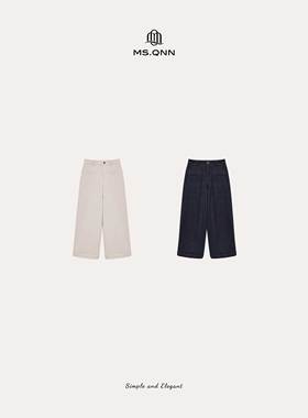 Q姐“L*P牛仔”加绒不臃肿JI简风窄边显瘦时髦休闲裤 52P1205