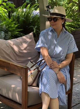 Q姐“拉夫裙”纯棉直筒经典老浅显瘦连衣裙 39D1585