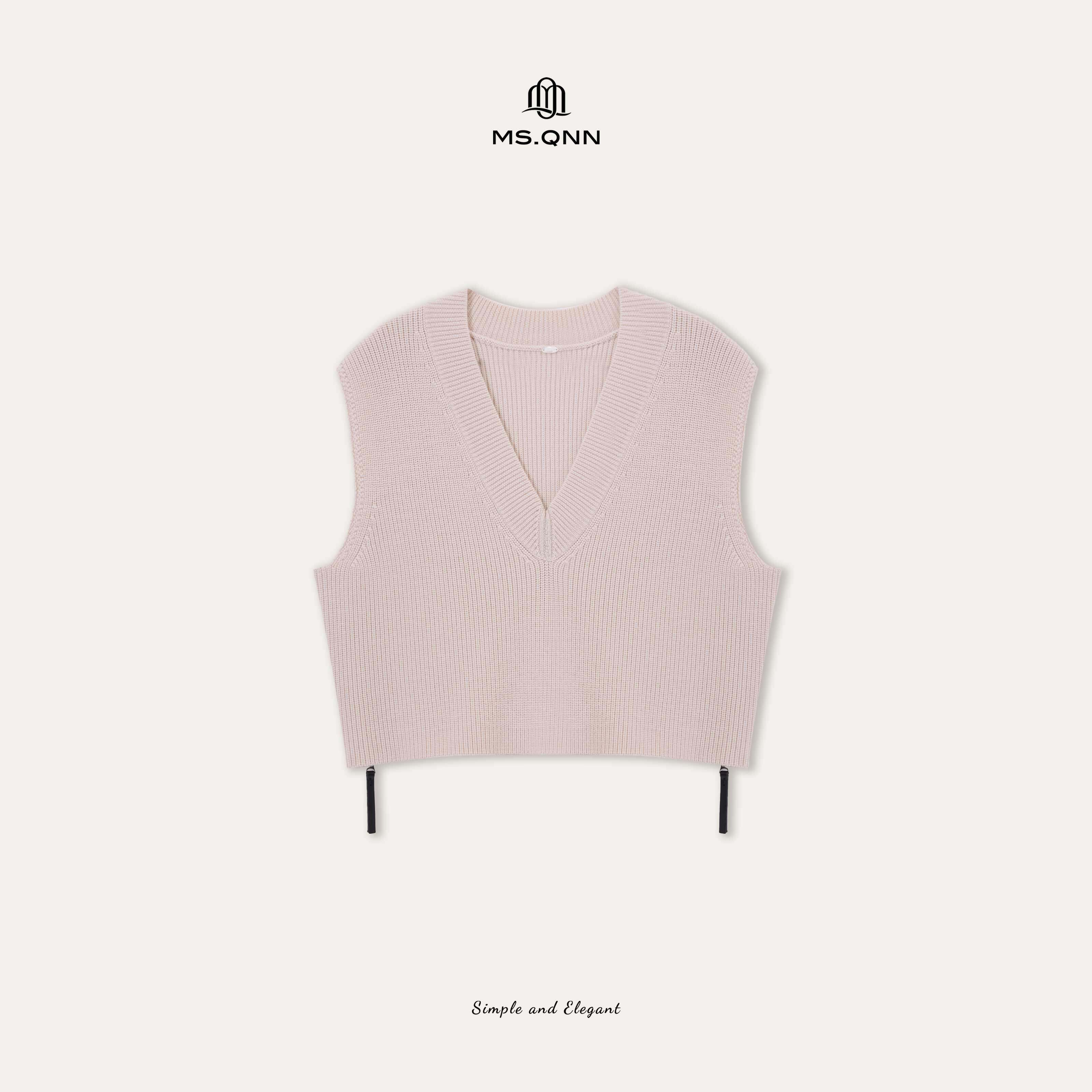 Q姐 经典系列&ldquo;拉链马甲&rdquo;全羊毛侧拉链腔调百搭马甲 53T592