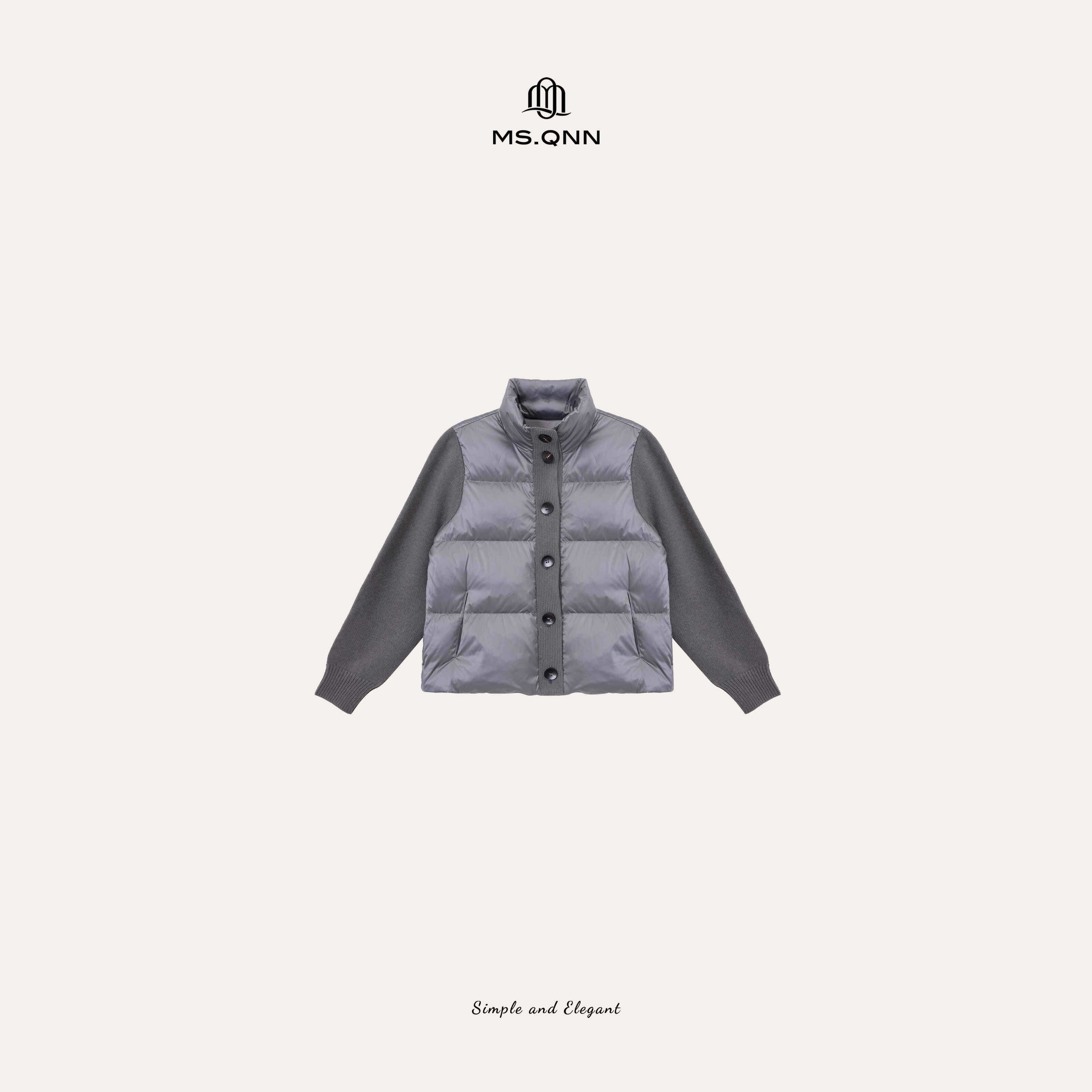 Q姐“B*C格调”白鹅绒内胆拼山羊绒质感高奢外套 52C1233