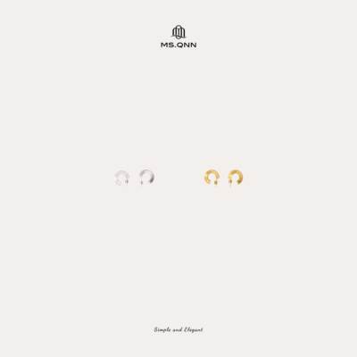 Q姐“拉丝耳环”勾丝高级感小C半圈耳环 27S009