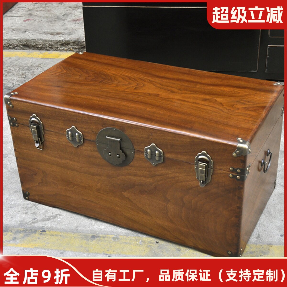 纯香樟木箱子全樟木彷古六面独板字画 画收纳箱婚嫁陪嫁结婚中式