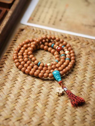 无齿龙鳞纹小金刚精品0.9圆珠多圈手串是108颗脖挂手持念珠男女