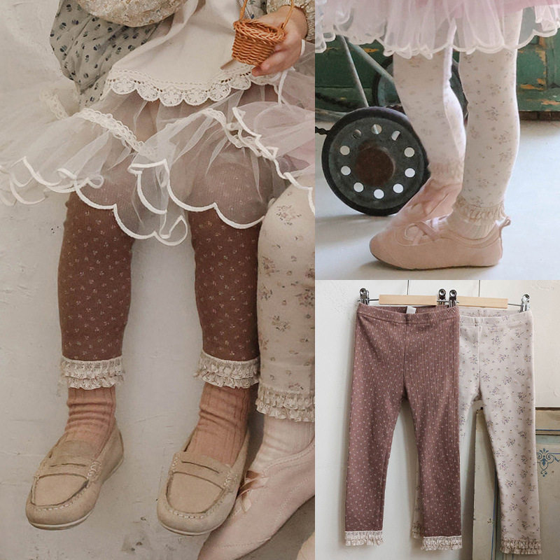 韩国外贸女童纯棉打底裤2025秋季新款儿童长裤女孩洋气碎花弹力裤,童装/婴儿装/亲子装,裤子,淘宝优惠券,粉丝福利购,淘宝优惠卷