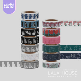 韩国KBP胶带整卷进口手帐贴纸胶带可爱兔子小熊企鹅装饰品贴ins风