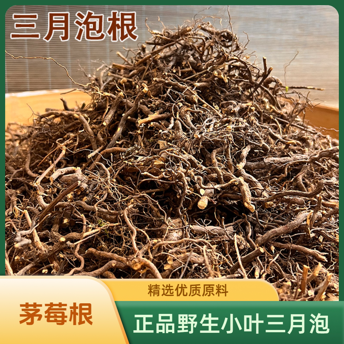 中药材三月泡根纯根野生晒干蛇泡簕山莓根 新鲜茅莓根红莓根 干品