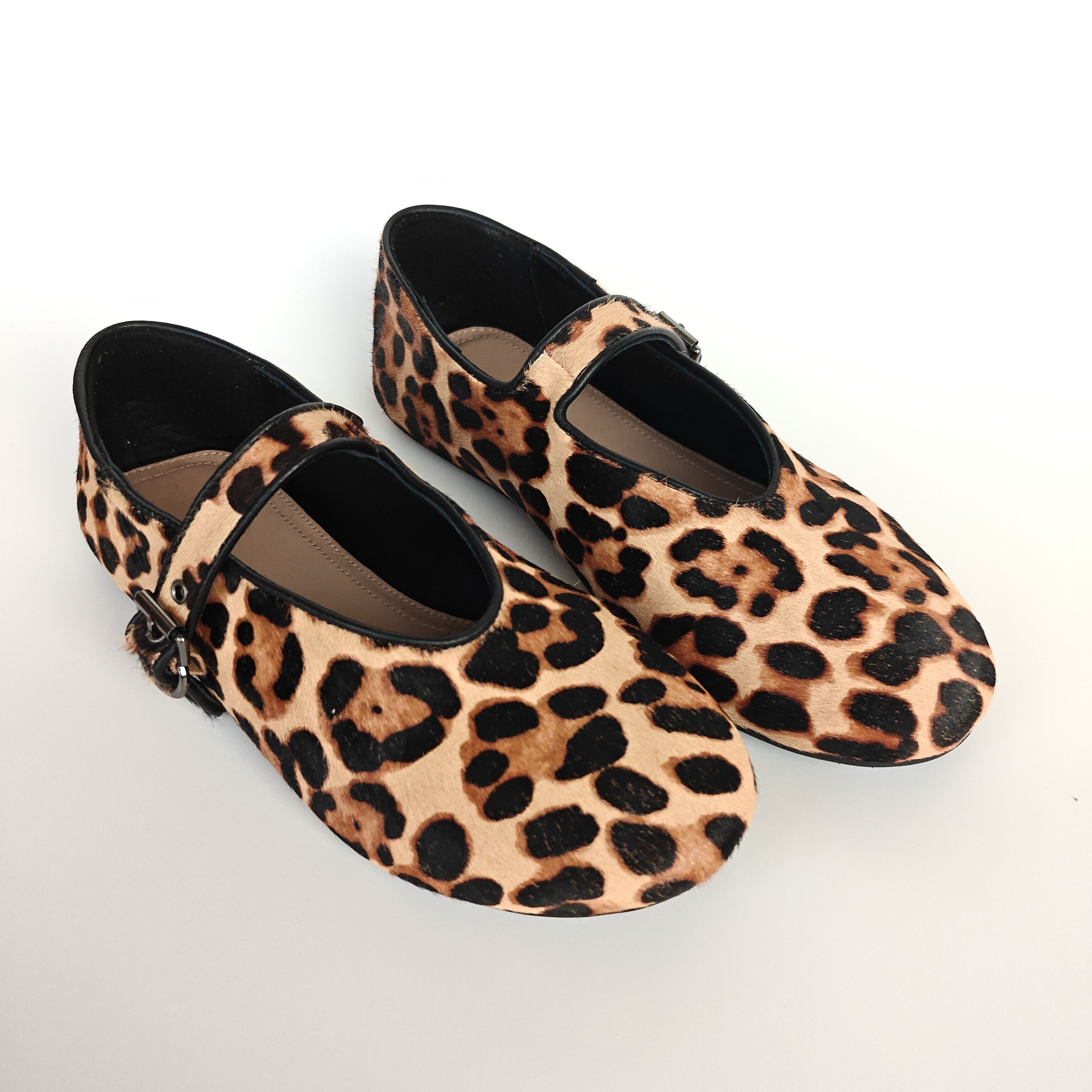 2026春季新款复古圆头芭蕾舞浅口一字扣平底豹纹单鞋女真皮玛丽珍,女鞋,时尚芭蕾鞋,淘宝优惠券,粉丝福利购,淘宝优惠卷