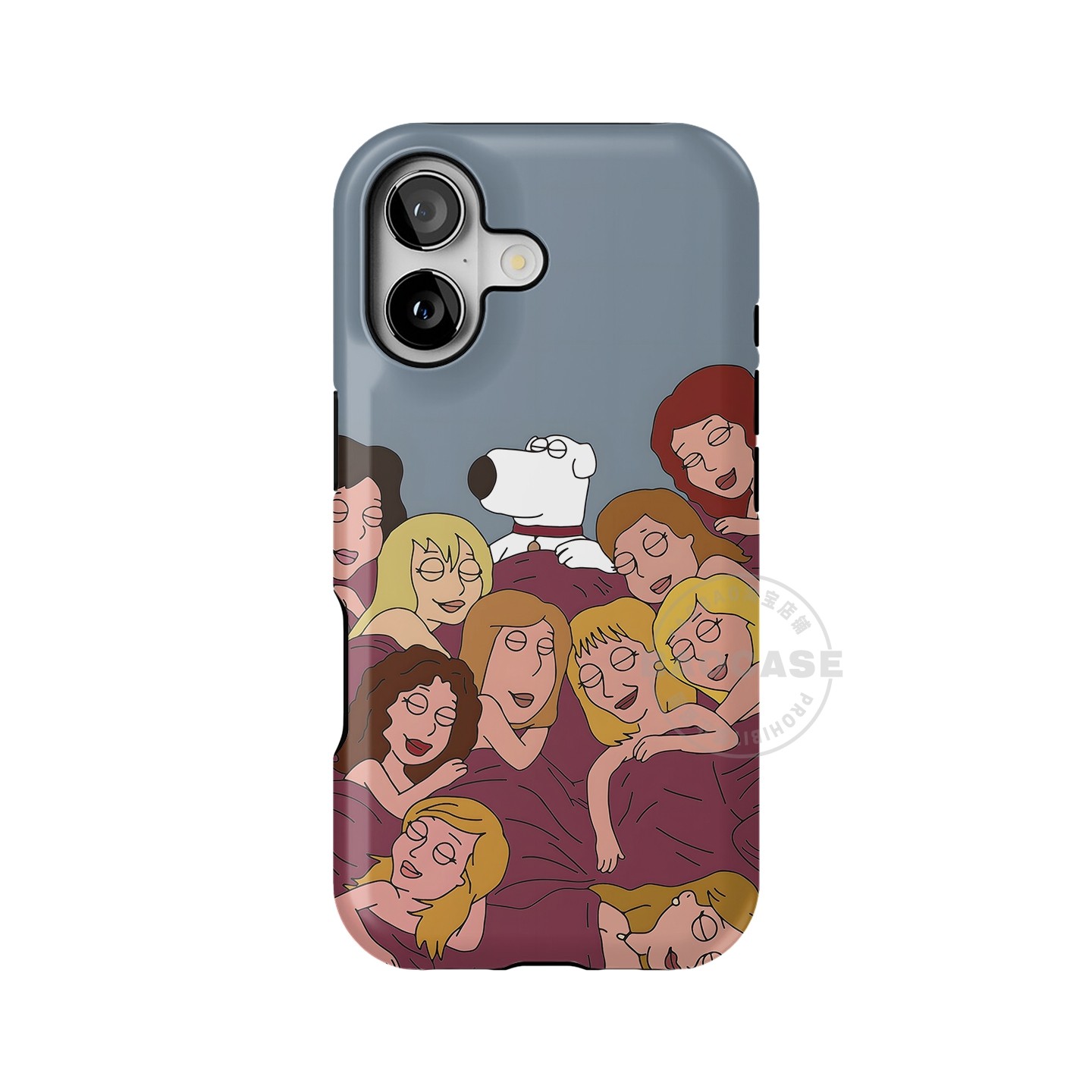恶搞之家Famliy Guy布莱恩适用iPhone15promax手机壳14pro苹果13磁吸12二合一菲林11全包16pro插画新款亮面