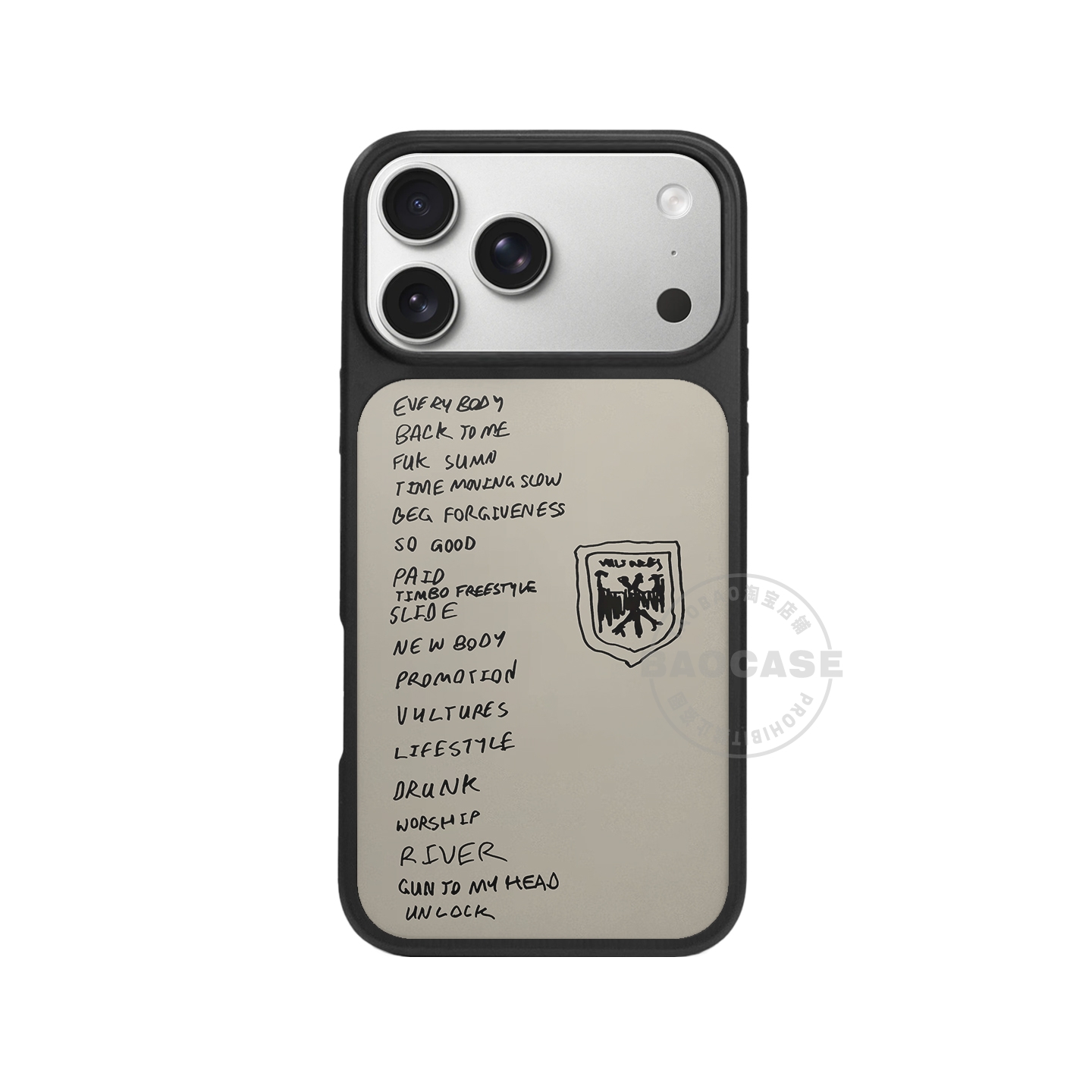 侃爷kanye专辑手写稿原创适用于苹果pro14防摔15全包12pro磨砂13高级感保护套13软壳16promax手机壳