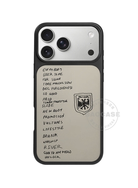 侃爷kanye专辑手写稿原创适用于苹果pro14防摔15全包12pro磨砂13高级感保护套13软壳16promax手机壳