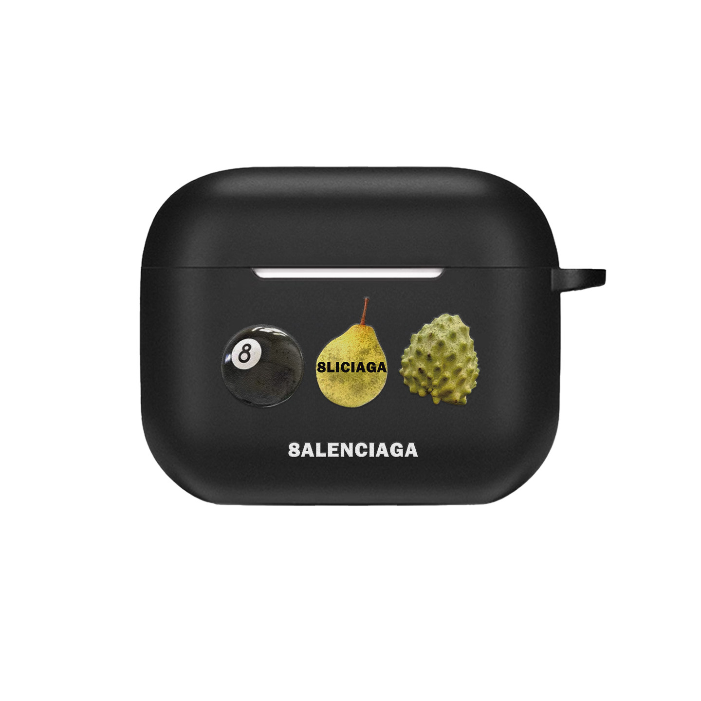 恶搞八梨释迦潮牌适用苹果AirPods4保护套1/2/3代无线耳机盒保护壳AirpodsPro3第二代保护套全包磨砂TPU软壳