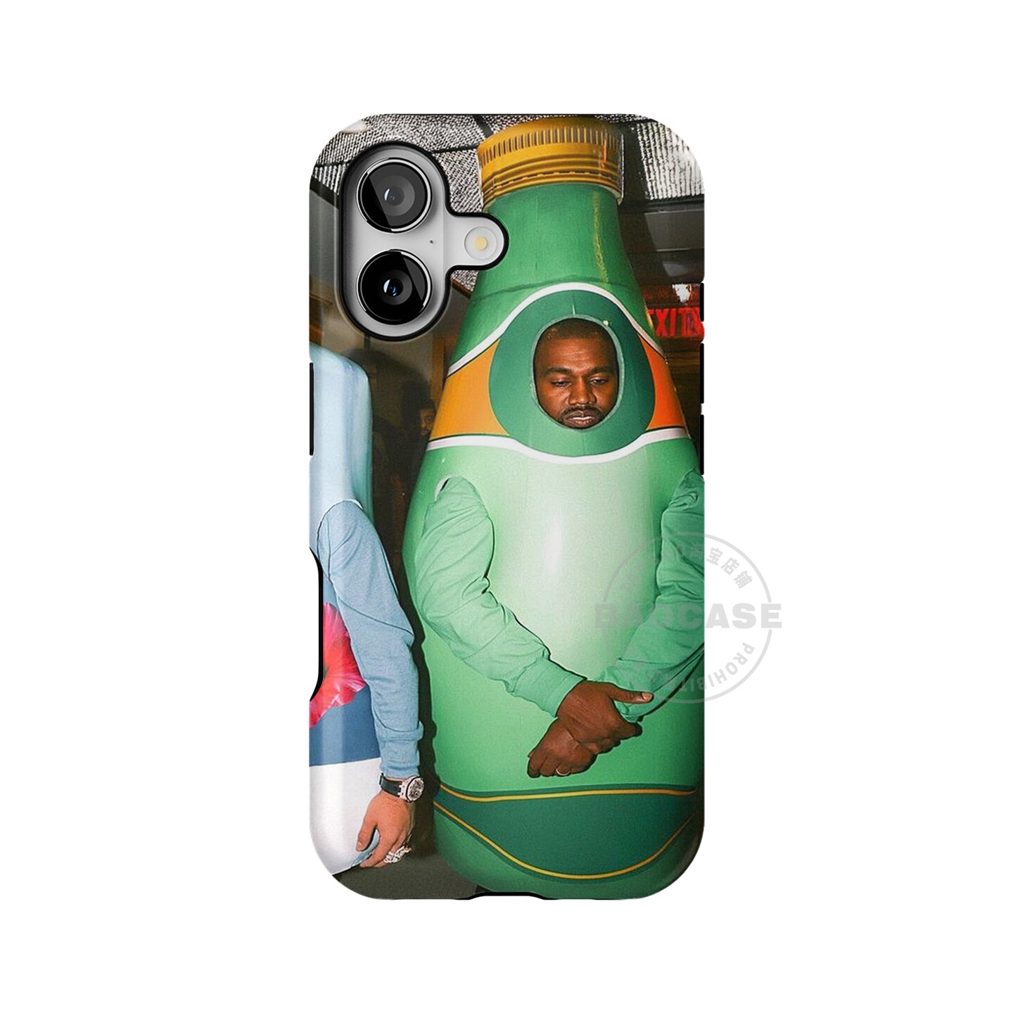 kanye侃爷恶搞适用iPhone15promax手机壳14pro苹果13磁吸12二合一菲林11全包16pro插画高级新款亮面