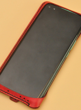 适用荣耀手机壳男女 nova 7 8 pro包边牛皮防摔保护套真皮皮套潮