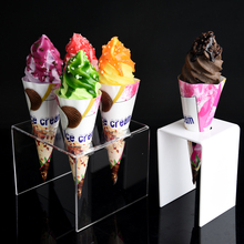 冰淇淋展示架冰淇淋机蛋筒架子亚克力甜品台甜筒架冰激凌蛋卷支架