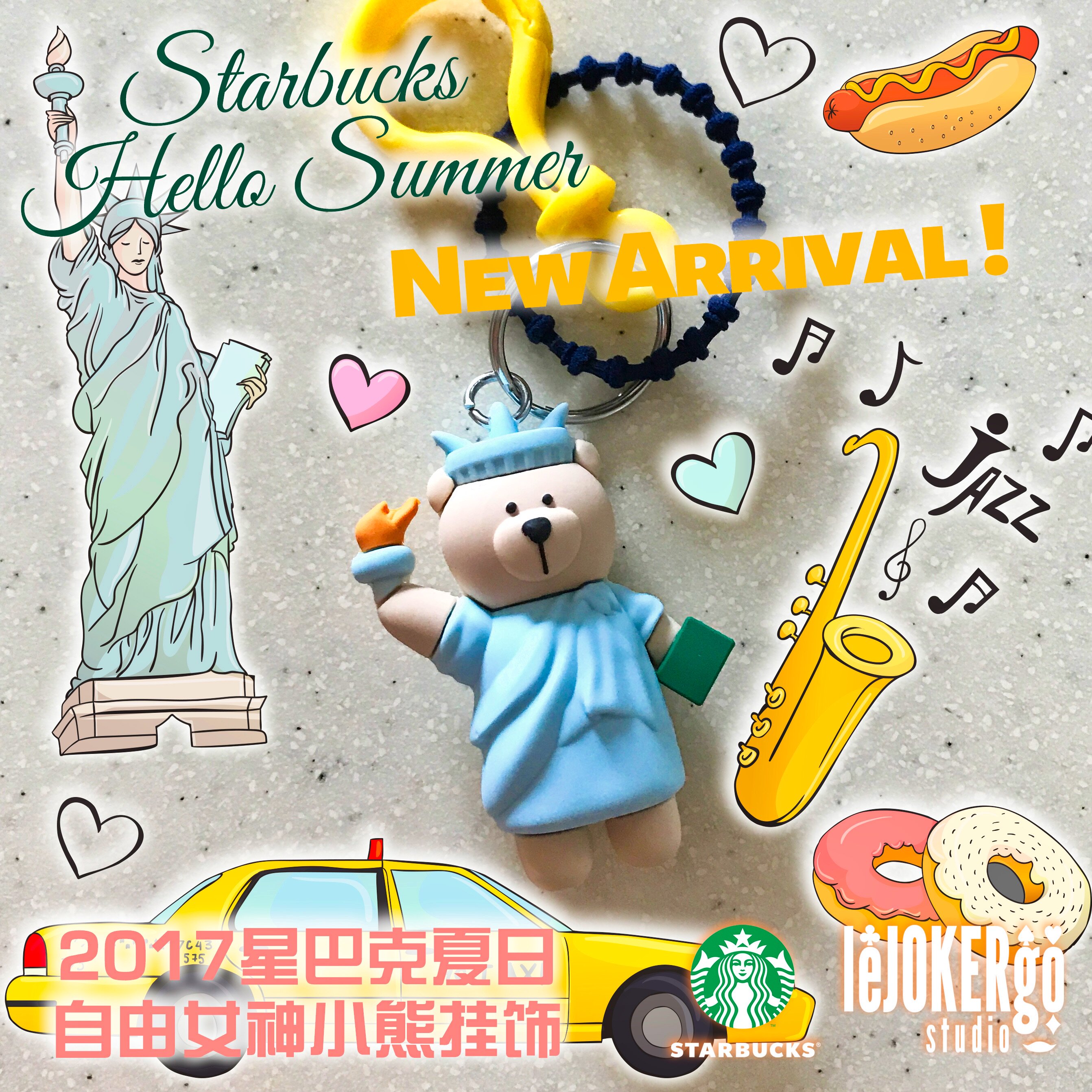 Starbucks Statue of Liberty Little Bear Key ring Pendants Pendant pineapple Swimming ring bikini apron Christmasin the Festive supplies/Gift , Gift ideas , Keychain  category - from Buy2taobao.com to provide professional Taobao agent buy service