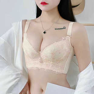 可放垫聚拢收副乳调整型文胸软钢圈上托定型四分之三罩杯内衣女