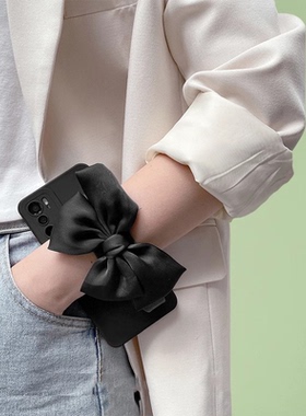 vivo适用y300Pro手机壳S20蝴蝶结腕带X200黑色y100背带斜挎Y37Y36Y35Y77Y78Y53s挂绳S17 S16 Y31s女Y55s套x90