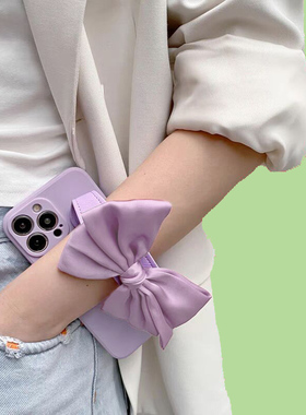 OPPO适用K11K12x手机壳Reno12Pro紫色蝴蝶结A1A2A3手腕带A5Pro全包Reno10背带A57A97A56斜挎K9K10x挂绳FindX7