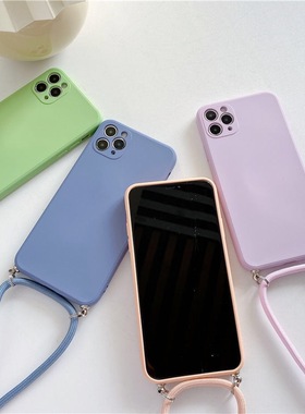 OPPO适用A5A1A2A3Pro手机壳Reno13Pro斜挎背带挂绳K12K11x纯色K9x全包Reno11防摔A96A93A72A32A58x紫色FindX8