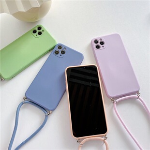 OPPO适用A5A1A2A3Pro手机壳Reno13Pro斜挎背带挂绳K12K11x纯色K9x全包Reno11防摔A96A93A72A32A58x紫色FindX8