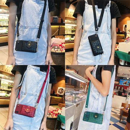 oppo适用A6手机壳Reno15 14 13 12 11 K10K9零钱包Find X9X8X7X6X5X3卡包A5A3A2A1斜挎背带挂绳A72A58拉链A57